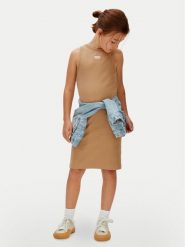 Calvin Klein Jeans Sukienka letnia LVCKSJH07G Brązowy jasny Slim Fit. Brązowe spodnie dziewczęce Calvin Klein Jeans, z bawełny. Za 189.99 zł.