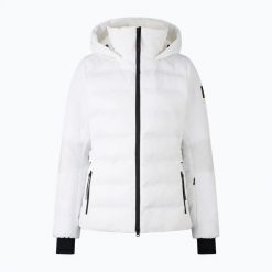 Kurtka narciarska damska BOGNER FIRE+ICE Cadja 2. Białe kurtki damskie na zimę, l, bez wzorów, z elastanu, bez kaptura. Za 2,499.00 zł.