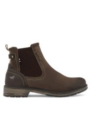 Mustang Botki 4157-608 Brązowy. Brązowe buty zimowe męskie Mustang, z materiału, bez zapięcia. Za 379.99 zł.