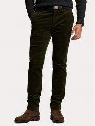 Polo Ralph Lauren Spodnie materiałowe 710879958016 Zielony Slim Fit. Zielone spodnie materiałowe męskie Polo Ralph Lauren, bez wzorów, z materiału. Za 499.99 zł.