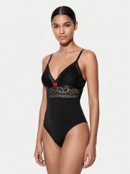 HUGO Body 50570667 Czarny Slim Fit. Czarne body damskie Hugo, bez wzorów, z syntetyku. Za 349.99 zł.