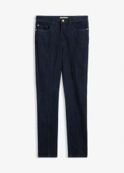 Jeansy skinny high waist. Niebieskie jeansy damskie bonprix, z podwyższonym stanem. Za 124.99 zł.