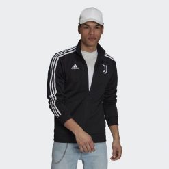 Bluza sportowa męska Adidas Juventus 3-Striper. Białe bluzy sportowe męskie Adidas, bez wzorów, z materiału, sportowe, bez kołnierzyka, bez ramiączek. Za 275.55 zł.