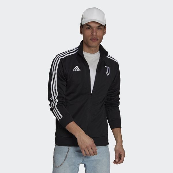 Bluza sportowa męska Adidas Juventus 3-Striper. Białe bluzy bez kaptura męskie Adidas, m, z materiału. Za 275.55 zł.