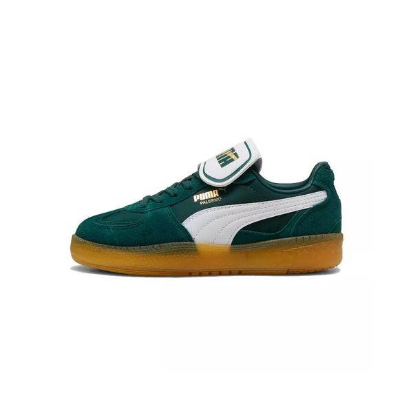 Buty sportowe damskie Puma Palermo Moda. Zielone buty sportowe na co dzień damskie Puma, bez wzorów, z nylonu, trekkingowe. Za 347.60 zł.