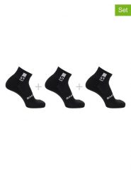 SALOMON Skarpety funkcyjne (3 pary) "Everyday Ankle" w kolorze czarnym rozmiar: 36-38. Czarne skarpetki męskie Salomon, bez wzorów, prążkowane. Za 28.31 zł.