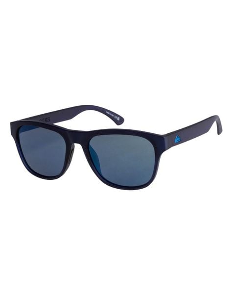 Okulary Quiksilver przeciwsłoneczne Tagger M BYD0 Navy/Flash Blue. Niebieskie okulary przeciwsłoneczne męskie Quiksilver, z gumy. Za 368.70 zł.