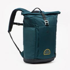 Plecak turystyczny Quechua Escape 500 Rolltop 23 litry. Zielone plecaki damskie QUECHUA, bez wzorów, z materiału, klasyczne. Za 169.99 zł.