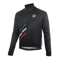 Zimowa kurtka rowerowa męska Rogelli Team 2.0. Czarne kurtki męskie Rogelli, na zimę, m, bez wzorów, rowerowe. W wyprzedaży za 421.00 zł.
