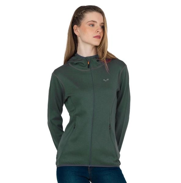 Damska bluza rozpinana z kapturem 100% Merino - Marin/Woolona. Czarne bluzy z kapturem damskie WOOLONA, l, z materiału. Za 540.00 zł.