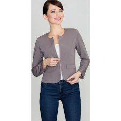 Elegancki żakiet kt054. Szare marynarki i żakiety damskie SALE, xl, bez wzorów, eleganckie. W wyprzedaży za 69.00 zł.