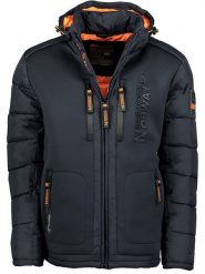 Geographical Norway Kurtka pikowana "Beachwood" w kolorze granatowym rozmiar: 5XL. Niebieskie kurtki męskie Geographical Norway, xl, z aplikacjami, ze skóry, bez kaptura. Za 171.28 zł.