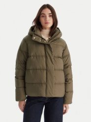 Tommy Hilfiger Kurtka puchowa WW0WW45739 Zielony Regular Fit. Zielone kurtki damskie Tommy Hilfiger, s, bez wzorów, z puchu, bez kaptura. Za 1,199.00 zł.