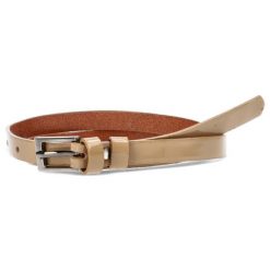 Beżowy Elegancki Pasek Damski Armodo. Brązowe paski damskie Armodo, bez wzorów, z jeansu, eleganckie. Za 69.00 zł.