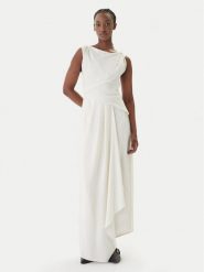 Eleh Sukienka wieczorowa SS260237 Biały Regular Fit. Białe sukienki damskie Eleh, bez wzorów, z syntetyku, wizytowe, bez kołnierzyka, bez ramiączek. Za 1,269.99 zł.