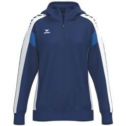 Wielokolorowa kurtka treningowa Erima Celebrate 125 z kapturem. Szare kurtki damskie Erima, bez wzorów, dziergany, z kapturem. Za 326.99 zł.