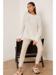 Oui Legginsy w kolorze beżowym rozmiar: 38. Brązowe legginsy damskie Oui, bez wzorów. Za 123.25 zł.