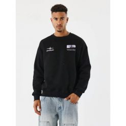 Bluza Project X Paris Polaris. Czarne bluzy sportowe męskie PREMIUM PARTS, bez wzorów, sportowe, bez kołnierzyka, bez ramiączek. Za 188.00 zł.