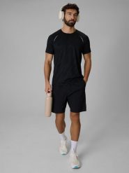 4F Spodenki do biegania szybkoschnące męskie - czarne S. Czarne szorty męskie 4f, bez wzorów. Za 199.99 zł.