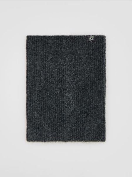 Komin z domieszką wełny - ciemnoszary. Szare szaliki dziecięce Reserved, z dzianiny, bez ramiączek. Za 39.99 zł.