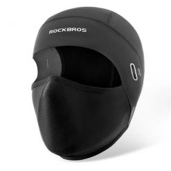 Czapka wiatroodporna do motocykli i jazdy na rowerze. Czarne czapki męskie ROCKBROS, bez wzorów, z lycry. Za 83.60 zł.