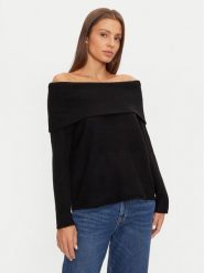 Brave Soul Sweter LK-248EVERLYNA Czarny Regular Fit. Czarne swetry klasyczne damskie Brave Soul, m, z syntetyku, bez kołnierzyka. Za 69.99 zł.