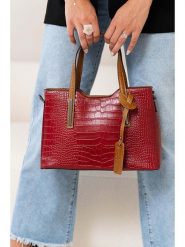 Lia Biassoni Skórzana torebka "Acco" w kolorze czerwono-jasnobrązowym - 32 x 22 x 12 cm rozmiar: onesize. Brązowe torebki klasyczne damskie Lia Biassoni, bez wzorów, z materiału, bez dodatków. Za 304.99 zł.