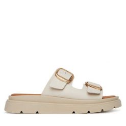 Klapki Tamaris. Brązowe klapki damskie Tamaris, bez wzorów, bez obcasa. Za 299.99 zł.