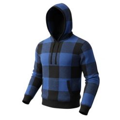 American Eagle Outfitters męski sweter kangurka w kratę, bawełna, rozmiar M. Czarne swetry męskie 55PROTEC, m, bez wzorów, z bawełny, bez kołnierzyka. Za 319.99 zł.