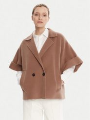 Weekend Max Mara Płaszcz wełniany Pera 2525086021 Brązowy Regular Fit. Brązowe płaszcze damskie Weekend Max Mara, na zimę, bez wzorów, z wełny. Za 2,169.00 zł.