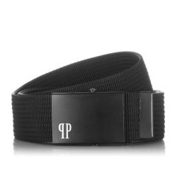 Pasek parciany PAOLO PERUZZI PW-23-125 czarny. Czarne paski męskie Paolo Peruzzi, bez wzorów, z materiału. Za 34.99 zł.