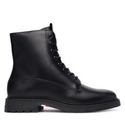 Kozaki Tommy Hilfiger. Czarne buty zimowe męskie Tommy Hilfiger, bez zapięcia. Za 599.99 zł.