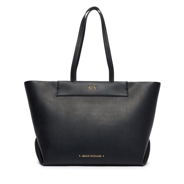 Torebka Armani Exchange. Czarne torebki klasyczne damskie Armani Exchange, bez wzorów, bez dodatków. Za 754.99 zł.