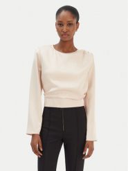 Rinascimento Bluzka CFC0126404003 Beżowy Regular Fit. Brązowe bluzki damskie RINASCIMENTO, xl, bez wzorów, z syntetyku, bez ramiączek. Za 209.99 zł.