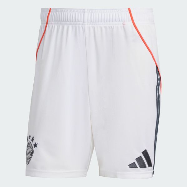 Szorty FC Bayern 25/26 Away. Białe szorty męskie Adidas, z materiału, bez kołnierzyka. Za 199.00 zł.
