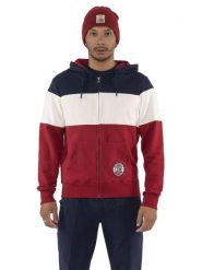 Bluza wygodna z bawełna z kaptur na co dzień. Niebieskie bluzy sportowe męskie LEONE 1947 APPAREL, xl, z bawełny. Za 383.11 zł.