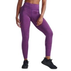 Legginsy kompresyjne wysokiej talii dla kobiet 2XU Aero. Fioletowe legginsy damskie 2XU, bez wzorów. Za 578.00 zł.