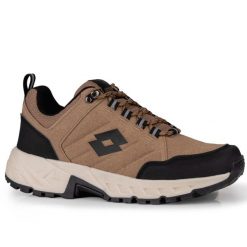Buty męskie sportowe do chodzenia Lotto KETCHAM. Brązowe buty sportowe na co dzień męskie Lotto, bez zapięcia, trekkingowe. Za 159.00 zł.