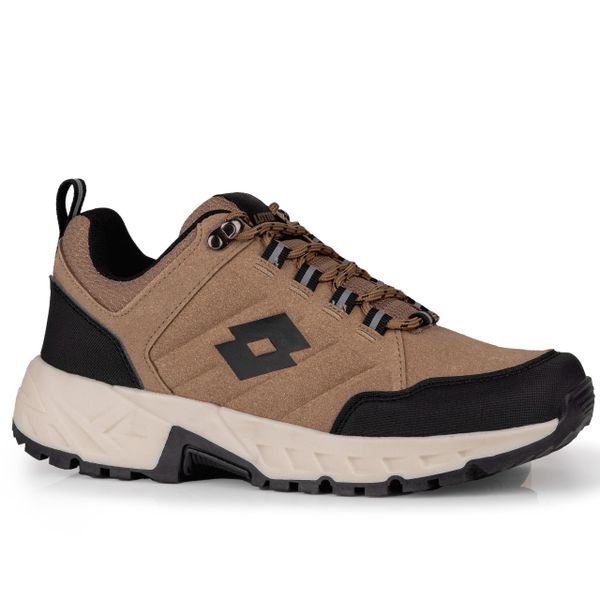 Buty męskie sportowe do chodzenia Lotto KETCHAM. Brązowe buty sportowe na co dzień męskie Lotto, bez zapięcia, trekkingowe. Za 159.00 zł.