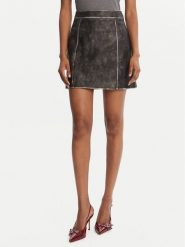 Guess Spódnica z imitacji skóry W5YD46 WHDI0 Szary Regular Fit. Szare spódniczki damskie Guess, s, z aplikacjami, ze skóry. Za 359.99 zł.