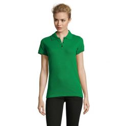 Damska Koszulka Polo Perfect. Zielone bluzki sportowe damskie SOL'S, s, bez wzorów, bez ramiączek. Za 64.99 zł.