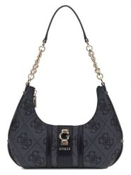 Guess Torebka w kolorze antracytowym - 23 x 21 x 6 cm rozmiar: onesize. Czarne torebki klasyczne damskie Guess, z aplikacjami, z materiału, bez dodatków. Za 382.99 zł.