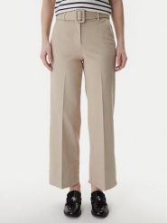 Marella Spodnie materiałowe Nicchia 2613131074 Beżowy Regular Fit. Brązowe spodnie materiałowe damskie Marella, bez wzorów, z bawełny. Za 859.99 zł.