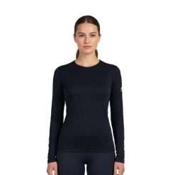 Damska koszulka z długim rękawem z wełny merynosów - Bjork 140. Czarne t-shirty damskie FJORK MERINO, xl, bez wzorów, z elastanu, bez kołnierzyka. Za 439.00 zł.