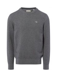 Gant Sweter z dzianiny Kobiety Bawełna szary, XL. Szare swetry klasyczne damskie Gant, xl, z bawełny, bez kołnierzyka. Za 479.95 zł.