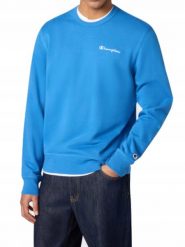 Bluza Męska Champion Bez Kaptura Sportowa Dresowa. Niebieskie bluzy sportowe męskie CHAMPION, z aplikacjami, z bawełny, klasyczne, bez kołnierzyka, bez ramiączek. Za 239.00 zł.