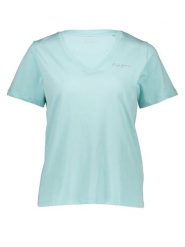 Pepe Jeans Koszulka w kolorze turkusowym rozmiar: XS. Niebieskie t-shirty damskie Pepe Jeans, xs, bez wzorów, z bawełny, bez kołnierzyka. Za 48.28 zł.