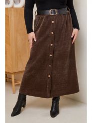 Curvy Lady Spódnica w kolorze brązowym rozmiar: 40/42. Brązowe spódniczki damskie Curvy Lady, bez wzorów, z tkaniny, klasyczne, z standardowym stanem, maxi, rozkloszowane. Za 131.12 zł.