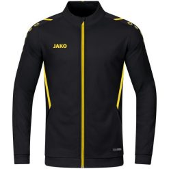 Kurtka damska Jako polyester Challenge. Czarne kurtki damskie Jako, z aplikacjami, z dzianiny, z kapturem. Za 163.40 zł.