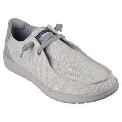 Buty Skechers Melson Nela M 210726-GRY. Buty sportowe na co dzień męskie z gumy, bez zapięcia. Za 444.18 zł.